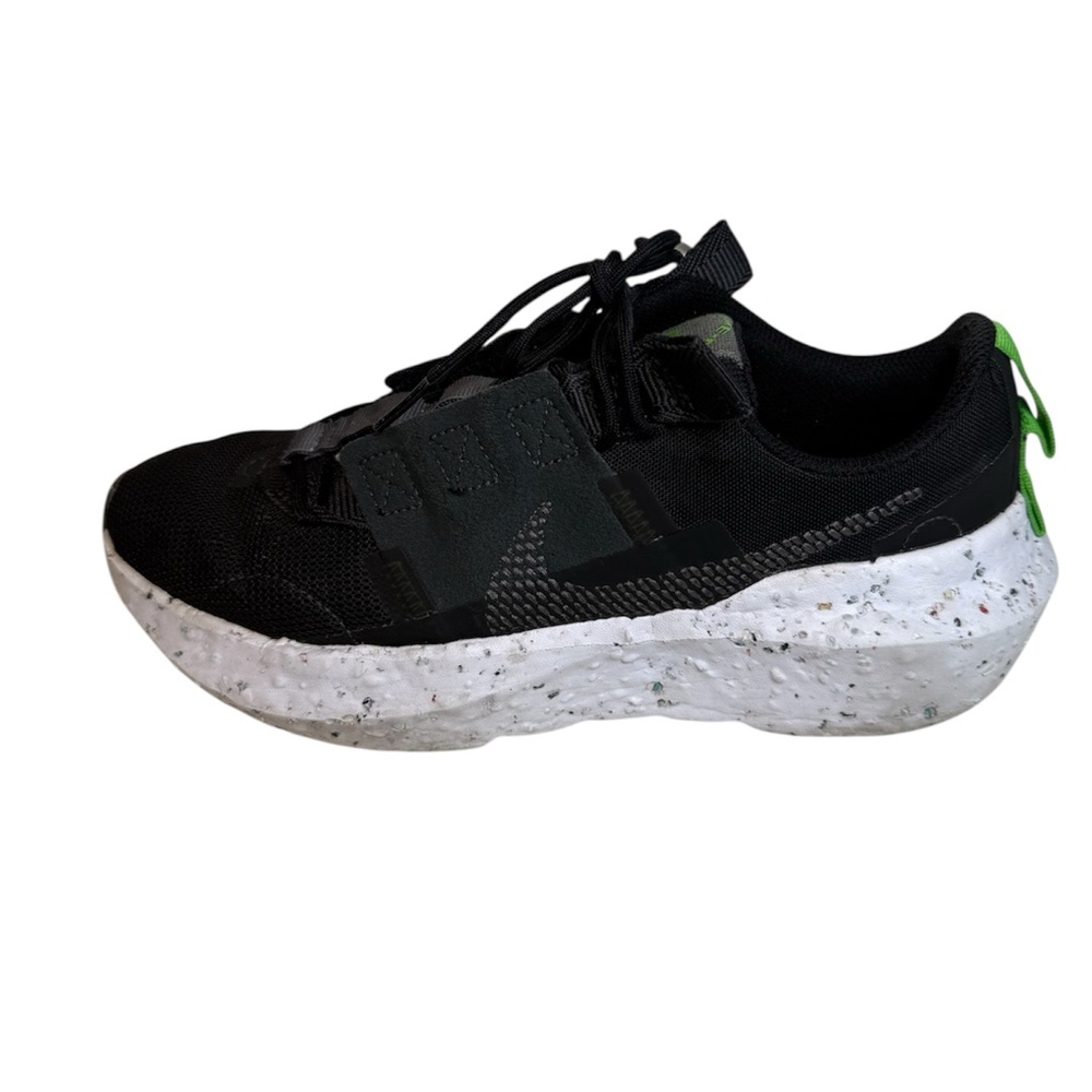 Nike Crater Impact Black Green Glow Speckled Sole Sneakers Women’s US Size 6.5